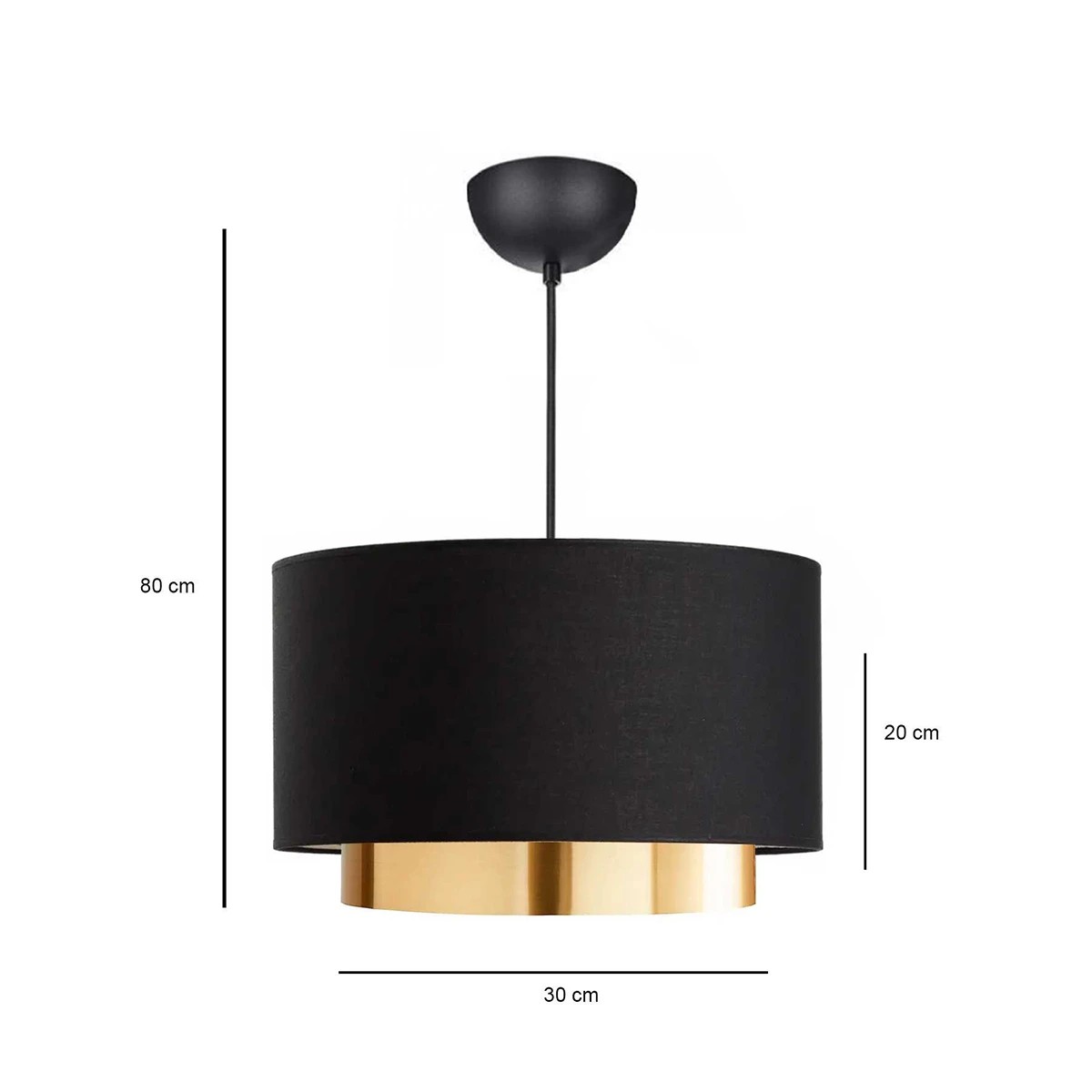 GLOBOSTAR® BASIL 204-0174 Μοντέρνο Κρεμαστό Φωτιστικό Οροφής με Ντουί 1 x E27 AC 220-240V IP20 - Μαύρο & Χρυσό - Μ30 x Π30 x Υ20cm 3 GLOBOSTAR® BASIL 204-0174 Μοντέρνο Κρεμαστό Φωτιστικό Οροφής με Ντουί 1 x E27 AC 220-240V IP20 - Μαύρο & Χρυσό - Μ30 x Π30 x Υ20cm - Image 2