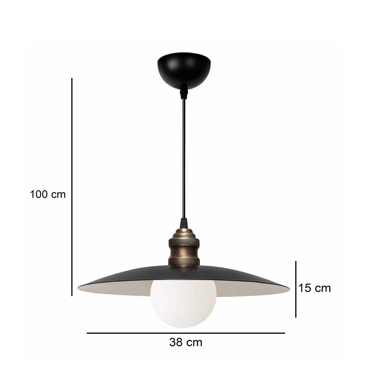 GLOBOSTAR® STUDY 204-0175 Μοντέρνο Κρεμαστό Φωτιστικό Οροφής με Ντουί 1 x E27 AC 220-240V IP20 - Μπρούτζινο & Μαύρο - Μ31 x Π31 x Υ27cm 3 GLOBOSTAR® STUDY 204-0175 Μοντέρνο Κρεμαστό Φωτιστικό Οροφής με Ντουί 1 x E27 AC 220-240V IP20 - Μπρούτζινο & Μαύρο - Μ31 x Π31 x Υ27cm - Image 2