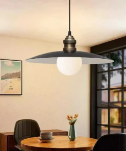 GLOBOSTAR® STUDY 204-0175 Μοντέρνο Κρεμαστό Φωτιστικό Οροφής με Ντουί 1 x E27 AC 220-240V IP20 - Μπρούτζινο & Μαύρο - Μ31 x Π31 x Υ27cm 7 204 0175 3