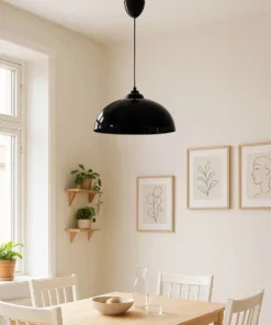 GloboStar® GLOBOSTAR® LAPMADA 204-0179 Μοντέρνο Κρεμαστό Φωτιστικό Οροφής Μονόφωτο 1 x E27 AC 220-240V IP20 Μπεζ - Μ30 x Π30 x Υ25cm