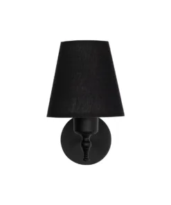 Alternative view of GloboStar® ELEGANTE 204-0185 Μοντέρνο Φωτιστικό Τοίχου Απλίκα Μονόφωτο 1 x E27 AC 220-240V IP20 Μαύρο - Μ14 x Π14 x Υ26cm