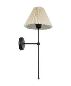 GloboStar® LING 204-0188 Μοντέρνο Φωτιστικό Τοίχου Απλίκα Μονόφωτο 1 x E27 AC 220-240V IP20 Μπεζ & Μαύρο - Μ22 x Π22 x Υ50cm 10 204 0188 4