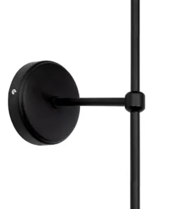 GloboStar® LING 204-0188 Μοντέρνο Φωτιστικό Τοίχου Απλίκα Μονόφωτο 1 x E27 AC 220-240V IP20 Μπεζ & Μαύρο - Μ22 x Π22 x Υ50cm 12 204 0188 6