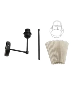 GloboStar® LING 204-0188 Μοντέρνο Φωτιστικό Τοίχου Απλίκα Μονόφωτο 1 x E27 AC 220-240V IP20 Μπεζ & Μαύρο - Μ22 x Π22 x Υ50cm 13 204 0188 7