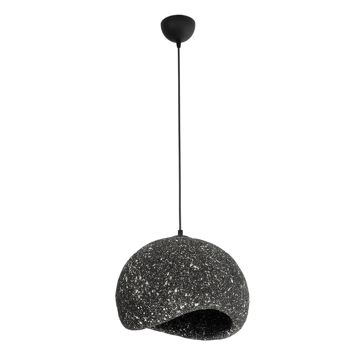GloboStar® STONE 204-0194 Μοντέρνο Κρεμαστό Φωτιστικό Καμπάνα Μονόφωτο 1 x E27 IP20 Μαύρο Με Λευκό Πολυστερίνη με Ρητίνη - Μ35 x Π31 x Υ26cm 4 GloboStar® STONE 204-0194 Μοντέρνο Κρεμαστό Φωτιστικό Καμπάνα Μονόφωτο 1 x E27 IP20 Μαύρο Με Λευκό Πολυστερίνη με Ρητίνη - Μ35 x Π31 x Υ26cm - Image 3