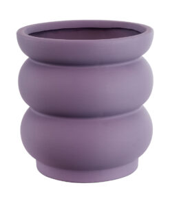 GloboStar® Artificial Garden BOGOTA 20500 Διακοσμητικό Κεραμικό Κασπώ Γλάστρα - Flower Pot Μωβ Φ14 x Υ15cm 15 20500 5