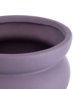 GloboStar® Artificial Garden BOGOTA 20500 Διακοσμητικό Κεραμικό Κασπώ Γλάστρα - Flower Pot Μωβ Φ14 x Υ15cm 18 20500 8