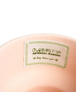 GloboStar® Artificial Garden OAXACA 20501 Διακοσμητικό Κεραμικό Κασπώ Γλάστρα - Flower Pot Σομόν Φ20 x Υ14.5cm 15 20501 6