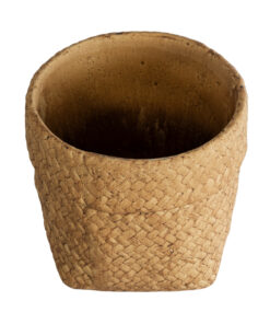 Alternative view of GloboStar® Artificial Garden MENDOZA 20502 Διακοσμητικό Κεραμικό Κασπώ Γλάστρα - Flower Pot Καφέ Φ16.5 x Υ15.5cm