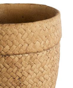 GloboStar® Artificial Garden MENDOZA 20502 Διακοσμητικό Κεραμικό Κασπώ Γλάστρα - Flower Pot Καφέ Φ16.5 x Υ15.5cm 13 20502 5