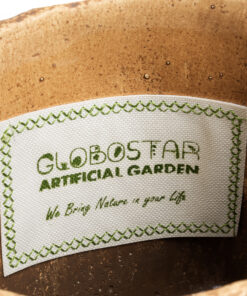 GloboStar® Artificial Garden MENDOZA 20502 Διακοσμητικό Κεραμικό Κασπώ Γλάστρα - Flower Pot Καφέ Φ16.5 x Υ15.5cm 14 20502 6