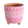 GloboStar® Artificial Garden MARRAKECH 20505 Διακοσμητικό Κεραμικό Κασπώ Γλάστρα - Flower Pot Ροζ με Λευκό Φ16 x Υ16cm 1 GloboStar® GloboStar® Artificial Garden MARRAKECH 20505 Διακοσμητικό Κεραμικό Κασπώ Γλάστρα - Flower Pot Ροζ με Λευκό Φ16 x Υ16cm