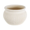 GloboStar® GloboStar® Artificial Garden MORELIA 20510 Διακοσμητικό Κεραμικό Κασπώ Γλάστρα - Flower Pot Μπεζ Φ19 x Υ13cm
