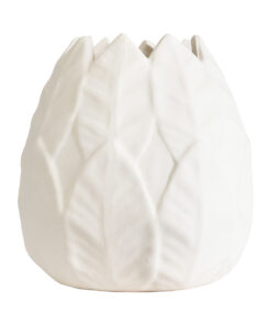 GloboStar® Artificial Garden FLORES 20511 Διακοσμητικό Κεραμικό Κασπώ Γλάστρα - Flower Pot Λευκό Φ15 x Υ16cm 10 20511 4