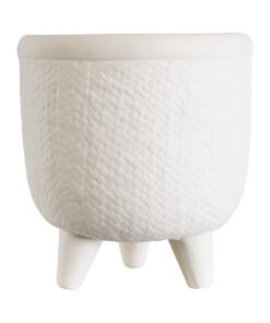 GloboStar® Artificial Garden YUKATAN 20513 Διακοσμητικό Κεραμικό Κασπώ Γλάστρα - Flower Pot Μπεζ Φ16 x Υ17.5cm 12 20513 4