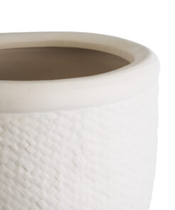 GloboStar® Artificial Garden YUKATAN 20513 Διακοσμητικό Κεραμικό Κασπώ Γλάστρα - Flower Pot Μπεζ Φ16 x Υ17.5cm 13 20513 5