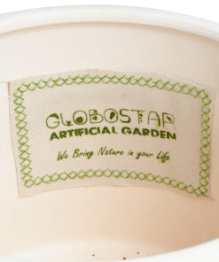 GloboStar® Artificial Garden BERATAN 20514 Διακοσμητικό Κεραμικό Κασπώ Γλάστρα - Flower Pot Λευκό Φ19 x Υ16cm 14 20514 6