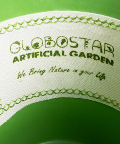 GloboStar® Artificial Garden ASWAN 20515 Διακοσμητικό Κεραμικό Κασπώ Γλάστρα - Flower Pot Λευκό με Πράσινο Φ14 x Υ13cm 13 20515 6