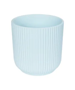 GloboStar® GloboStar® Artificial Garden SEMINYAK 20519 Διακοσμητική Κεραμική Γλάστρα Λευκή Π17 x M17 x Υ17