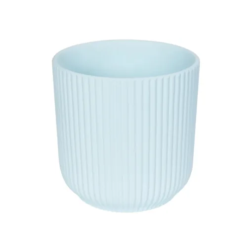 GloboStar® GloboStar® Artificial Garden SEMINYAK 20519 Διακοσμητική Κεραμική Γλάστρα Λευκή Π17 x M17 x Υ17