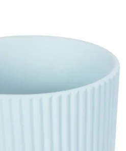 GloboStar® Artificial Garden SEMINYAK 20519 Διακοσμητική Κεραμική Γλάστρα Λευκή Π17 x M17 x Υ17 10 20519 5