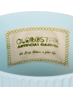 GloboStar® Artificial Garden SEMINYAK 20519 Διακοσμητική Κεραμική Γλάστρα Λευκή Π17 x M17 x Υ17 11 20519 6