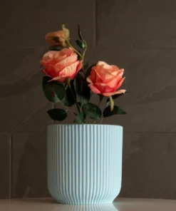 GloboStar® Artificial Garden SEMINYAK 20519 Διακοσμητική Κεραμική Γλάστρα Λευκή Π17 x M17 x Υ17 12 20519 7