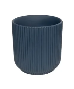 GloboStar® GloboStar® Artificial Garden ULUWATU 20520 Διακοσμητική Κεραμική Γλάστρα Μπλέ Π17 x M17 x Υ17