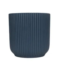 GloboStar® Artificial Garden ULUWATU 20520 Διακοσμητική Κεραμική Γλάστρα Μπλέ Π17 x M17 x Υ17 9 20520 4