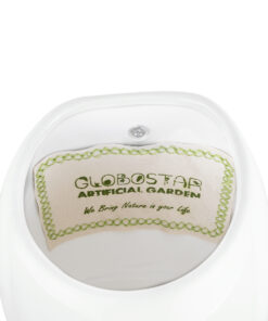 GloboStar® Artificial Garden GRENADA 20537 Διακοσμητική Κεραμική Γλάστρα Λευκή Φ12 x Υ13 11 20537 05