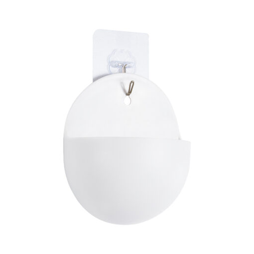 GloboStar® GloboStar® Artificial Garden LYON 20551 Διακοσμητικό Πλαστικό Κασπώ Γλάστρα - Flower Pot Λευκό Μ12 x Π6 x Υ13.5cm