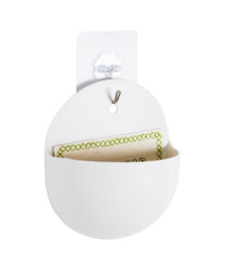 GloboStar® Artificial Garden LYON 20551 Διακοσμητικό Πλαστικό Κασπώ Γλάστρα - Flower Pot Λευκό Μ12 x Π6 x Υ13.5cm 11 20551 3