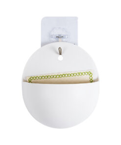 GloboStar® Artificial Garden LYON 20551 Διακοσμητικό Πλαστικό Κασπώ Γλάστρα - Flower Pot Λευκό Μ12 x Π6 x Υ13.5cm 13 20551 5