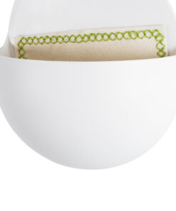 GloboStar® Artificial Garden LYON 20551 Διακοσμητικό Πλαστικό Κασπώ Γλάστρα - Flower Pot Λευκό Μ12 x Π6 x Υ13.5cm 15 20551 7