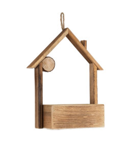 Alternative view of GloboStar® Artificial Garden ALSACE 20552 Κρεμαστό Διακοσμητικό Ξύλινο Κασπώ Γλάστρα - Flower Pot Καφέ Μ18 x Π7.5 x Υ27cm