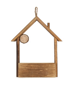 GloboStar® Artificial Garden ALSACE 20552 Κρεμαστό Διακοσμητικό Ξύλινο Κασπώ Γλάστρα - Flower Pot Καφέ Μ18 x Π7.5 x Υ27cm 15 20552 4