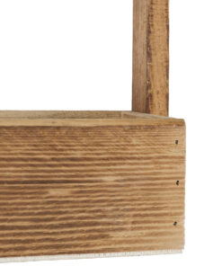 GloboStar® Artificial Garden ALSACE 20552 Κρεμαστό Διακοσμητικό Ξύλινο Κασπώ Γλάστρα - Flower Pot Καφέ Μ18 x Π7.5 x Υ27cm 20 20552 9