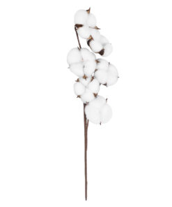 GloboStar® GloboStar® Artificial Garden COTTON BRANCH 20558 Τεχνητό Διακοσμητικό Κλαδί βαμβάκι Υ45cm