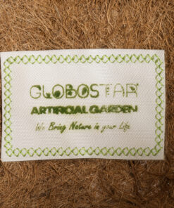 GloboStar® Artificial Garden SALAMINA 20560 Κρεμαστό Διακοσμητικό Κασπώ Γλάστρα - Flower Pot από Φλοιό Καρύδας Καφέ με Μαύρη Μεταλλική Βάση Φ25 x Υ14cm 17 20560 8