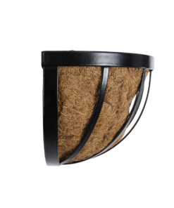 GloboStar® Artificial Garden SALAMINA 20561 Κρεμαστό Διακοσμητικό Κασπώ Γλάστρα - Flower Pot από Φλοιό Καρύδας Καφέ με Μαύρη Μεταλλική Βάση Μ76 x Π19 x Υ18cm 19 20561 7