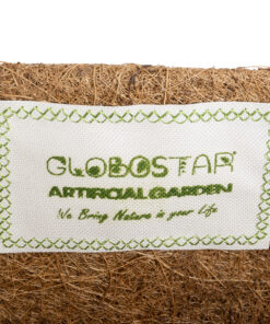 GloboStar® Artificial Garden SALAMINA 20561 Κρεμαστό Διακοσμητικό Κασπώ Γλάστρα - Flower Pot από Φλοιό Καρύδας Καφέ με Μαύρη Μεταλλική Βάση Μ76 x Π19 x Υ18cm 21 20561 9