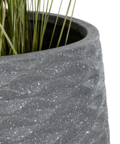 GloboStar® Artificial Garden LOUISIANA 20567 ΣΕΤ 2 Διακοσμητικά Πολυεστερικά Τσιμεντένιά Κασπώ Γλάστρες - Flower Pots Γκρι A:Φ36 x Υ54cm B:Φ32 x Υ49cm 17 20567 7