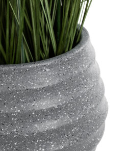 GloboStar® Artificial Garden MARYLAND 20568 ΣΕΤ 2 Διακοσμητικά Πολυεστερικά Τσιμεντένιά Κασπώ Γλάστρες - Flower Pots Γκρι A:Φ39 x Υ45cm B:Φ29 x Υ40cm 17 20568 7