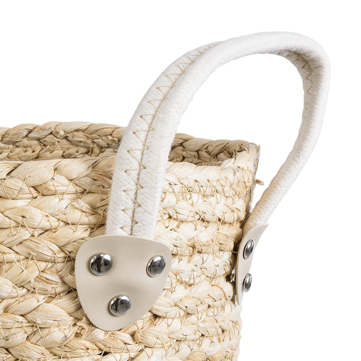 GloboStar® Artificial Garden CAROLINA 20578 Διακοσμητικό Πλεκτό Κασπώ Γλάστρα - Flower Pot Μπεζ με Καφέ και Λευκό Φ23 x Υ23cm 6 GloboStar® Artificial Garden CAROLINA 20578 Διακοσμητικό Πλεκτό Κασπώ Γλάστρα - Flower Pot Μπεζ με Καφέ και Λευκό Φ23 x Υ23cm - Image 4