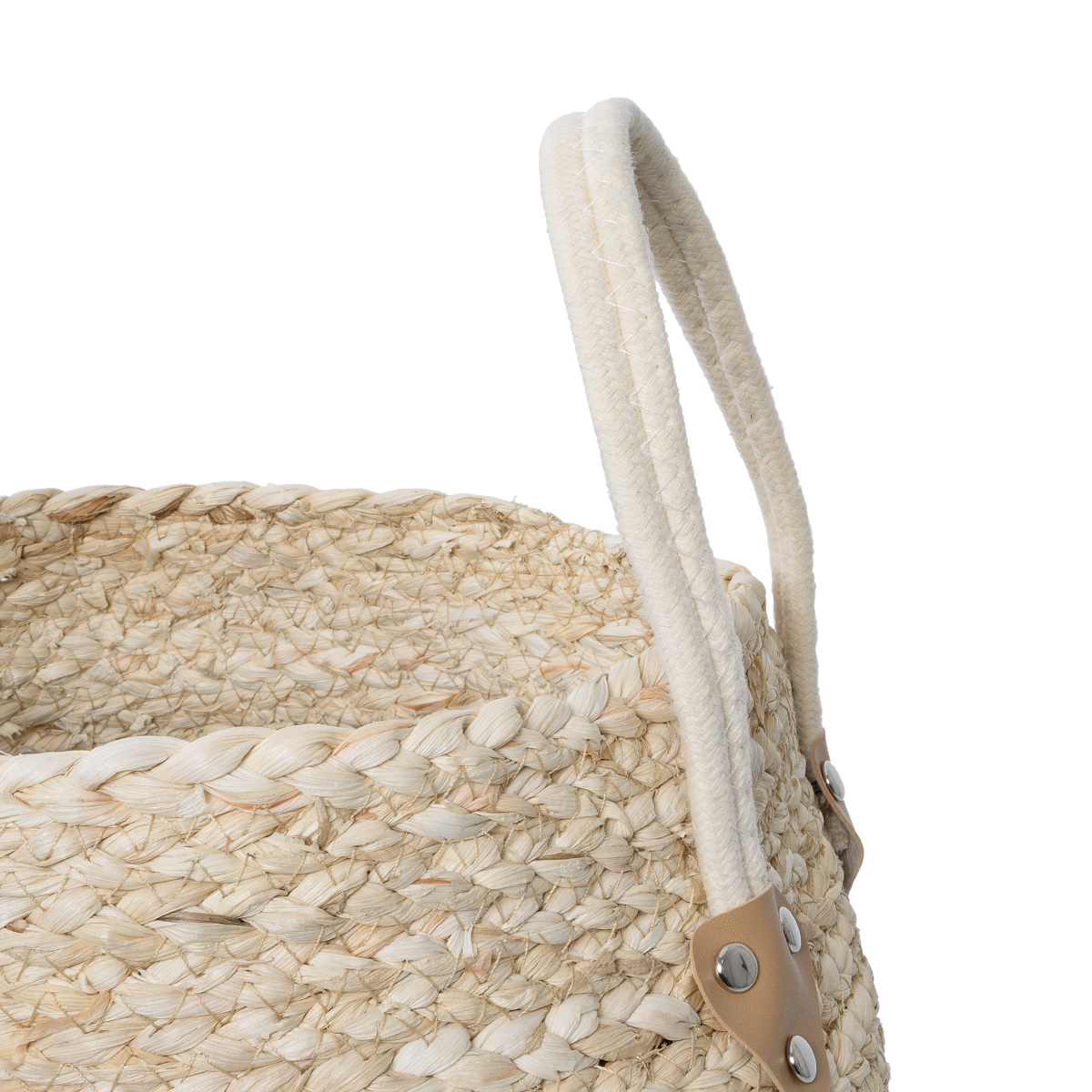 GloboStar® Artificial Garden CAROLINA 20579 Διακοσμητικό Πλεκτό Κασπώ Γλάστρα - Flower Pot Μπεζ με Καφέ και Λευκό Φ27 x Υ26cm 6 GloboStar® Artificial Garden CAROLINA 20579 Διακοσμητικό Πλεκτό Κασπώ Γλάστρα - Flower Pot Μπεζ με Καφέ και Λευκό Φ27 x Υ26cm - Image 4