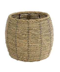 GloboStar® GloboStar® Artificial Garden THASSOS 20581 Διακοσμητικό Πλεκτό Κασπώ Γλάστρα - Flower Pot Καφέ Φ28 x Υ26cm