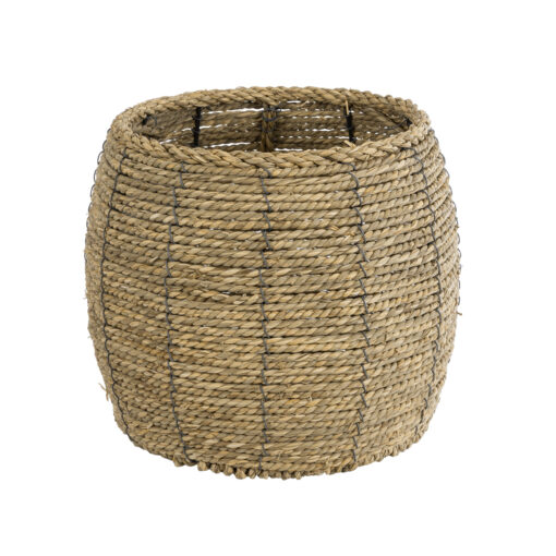 GloboStar® GloboStar® Artificial Garden THASSOS 20581 Διακοσμητικό Πλεκτό Κασπώ Γλάστρα - Flower Pot Καφέ Φ28 x Υ26cm