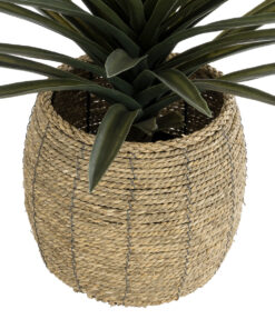 GloboStar® Artificial Garden THASSOS 20581 Διακοσμητικό Πλεκτό Κασπώ Γλάστρα - Flower Pot Καφέ Φ28 x Υ26cm 14 20581 4