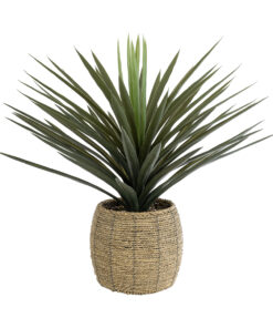 GloboStar® Artificial Garden THASSOS 20581 Διακοσμητικό Πλεκτό Κασπώ Γλάστρα - Flower Pot Καφέ Φ28 x Υ26cm 16 20581 6