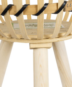 GloboStar® Artificial Garden FOLEGANDROS 20583 Διακοσμητικό Ξύλινο Κασπώ Γλάστρα - Flower Pot Μπεζ Φ28 x Υ47cm 14 20583 6